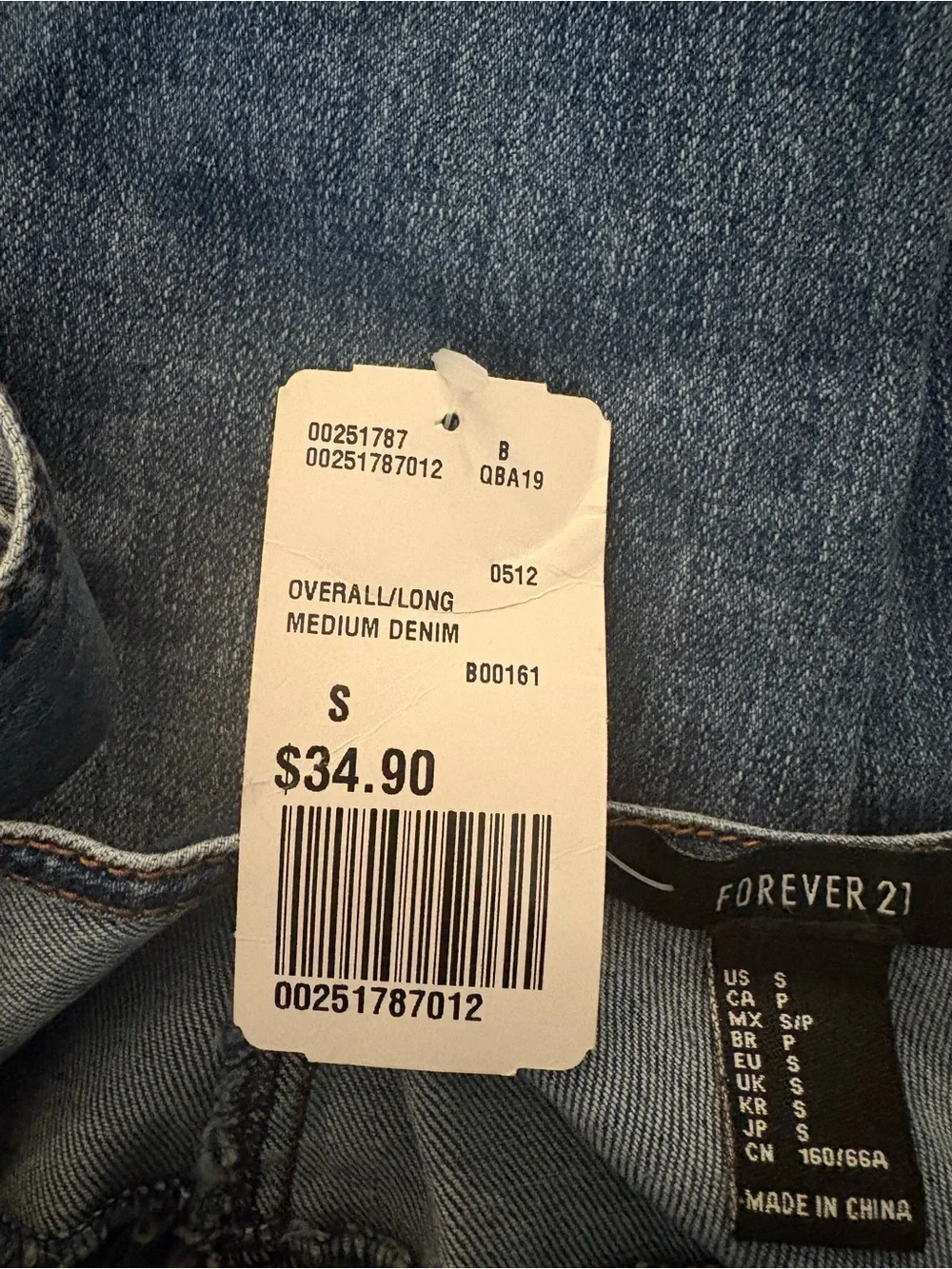 NWT Forever 21 Denim Overalls - Picture 6 of 8
